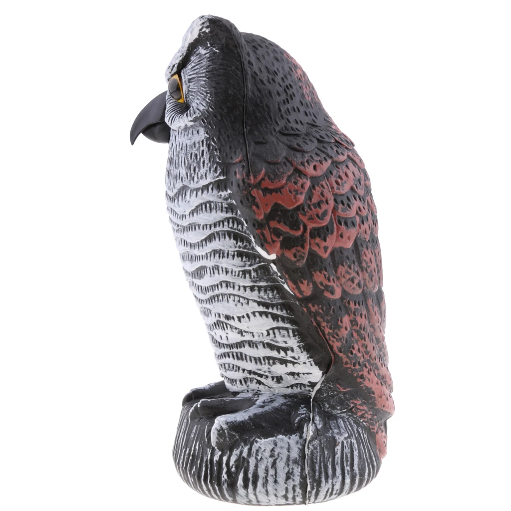 

Realistic Owl Decoy Figure Hand-Painted Garden Protector, Scares Away Squirrels,