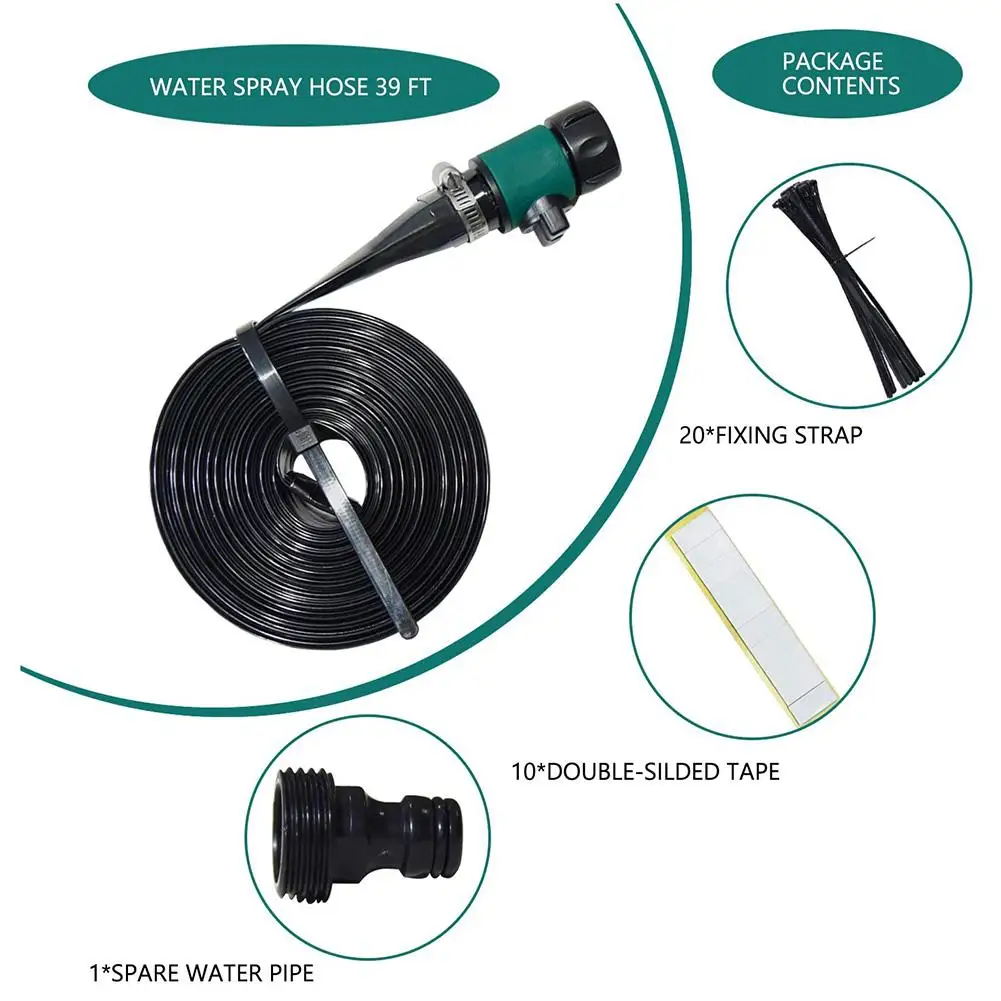 

8/10/12/15/20m Kids Trampoline Sprinkler Outdoor Water Park Mist Cooling Kit Water Park Accessories Fun for Kids