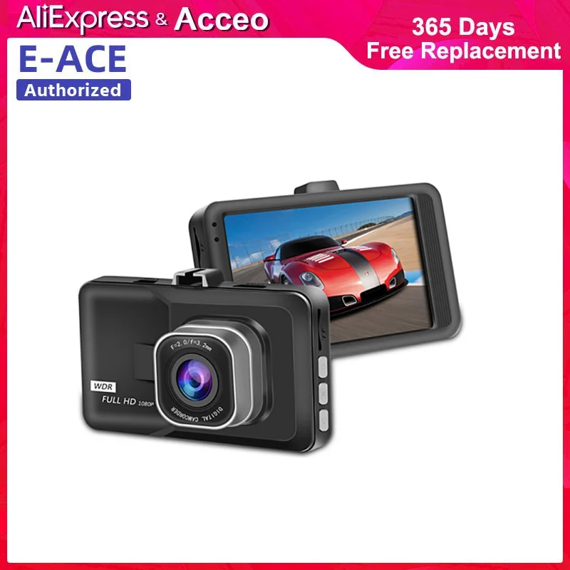 

Acceo Мини Автомобильный видеорегистратор, 3 дюйма, FHD 1080P, двойная камера, объектив 170D, угол обзора, видеокамера, видеорегистратор, ночная верси...