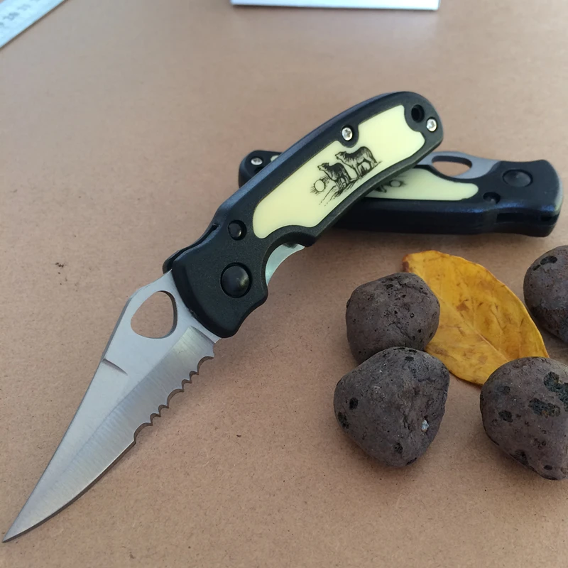 Складной нож для выживания в походе кемпинга бамбуковое карманное лезвие чистки