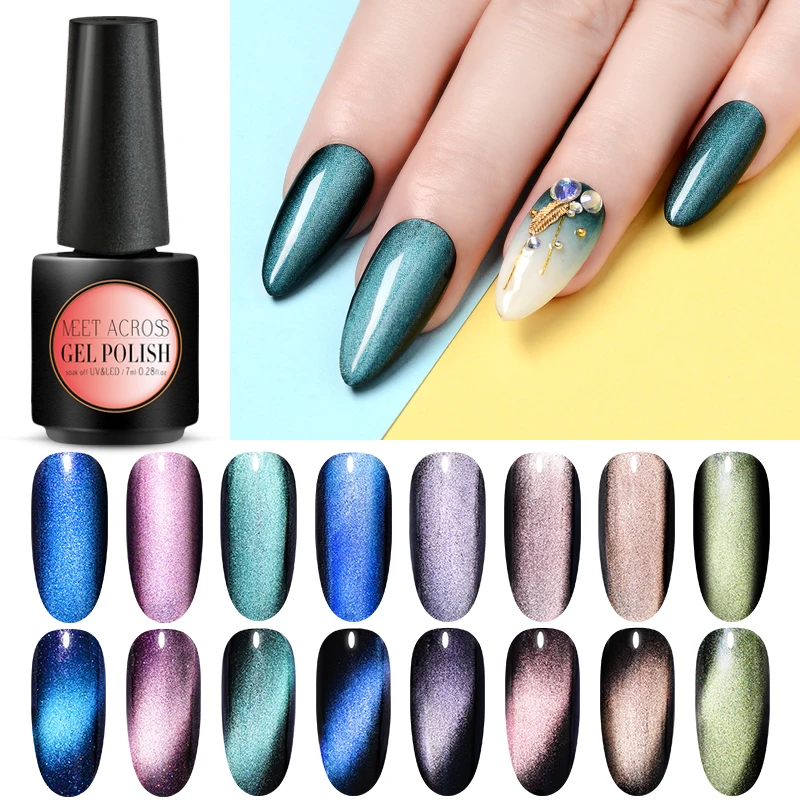 MEET через Хамелеон для использования с магнитом кошачий глаз Гель-лак ногтей