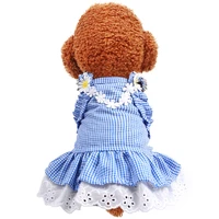 daisy lace ruffle dress candy color dog dress cute cat skirt sleeveless dog clothes for small dogs birthday party pet supplies