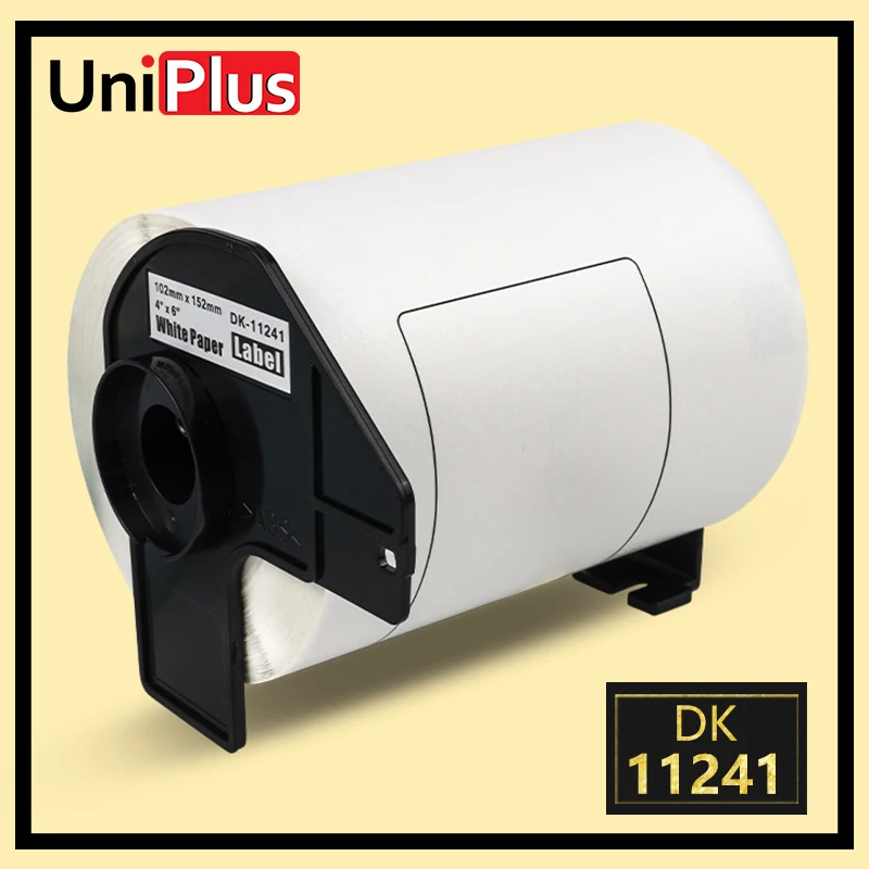 UniPlus DK 11241 рулон бумажных этикеток для принтера Brother Label dk-1241 200 штампованный