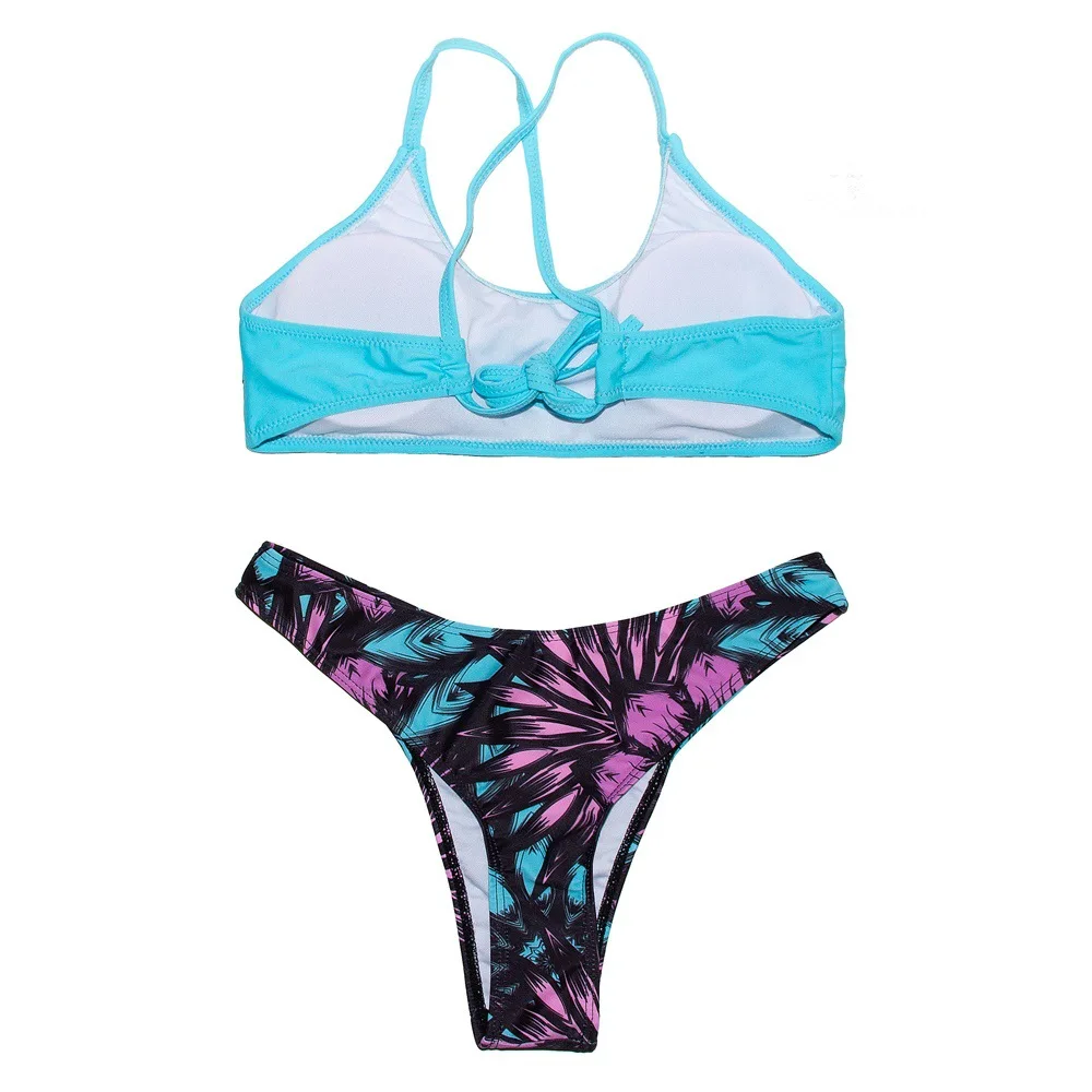 2020 new sexy swimsuit split bikini multicolor printed Bikini swimsuit swimwear women