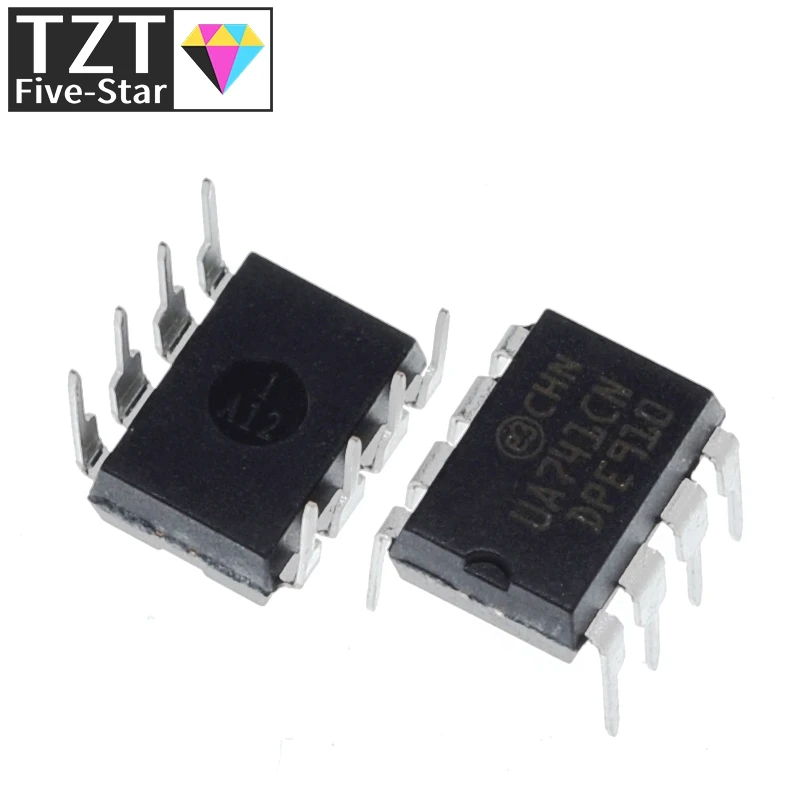 10 шт. UA741CN UA741 LM741 ОП компенсационный Тип DIP 8|Интегральные схемы| |