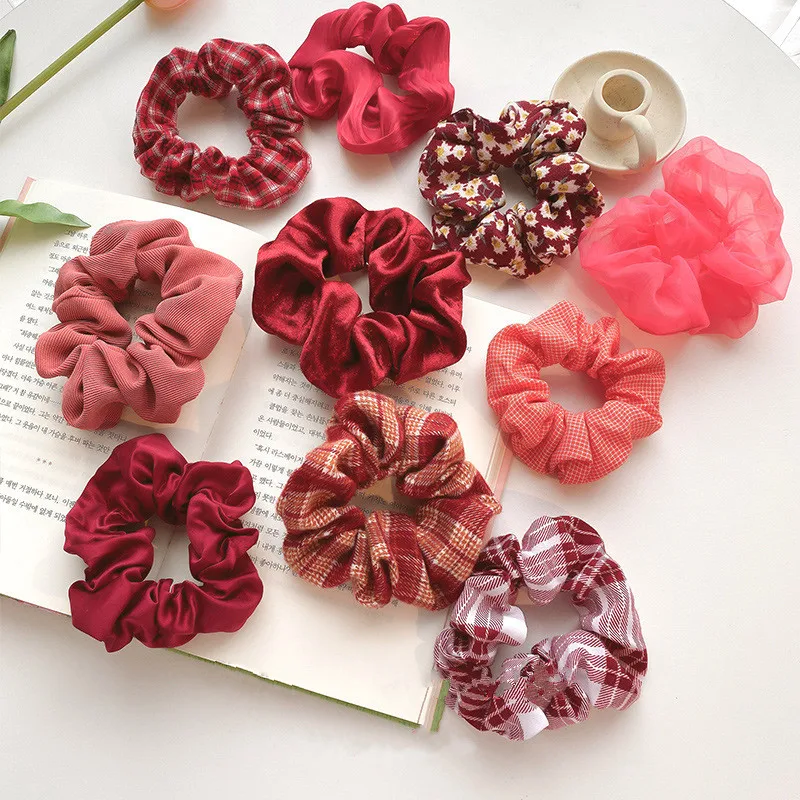 10 шт. женские резинки для волос с принтом |