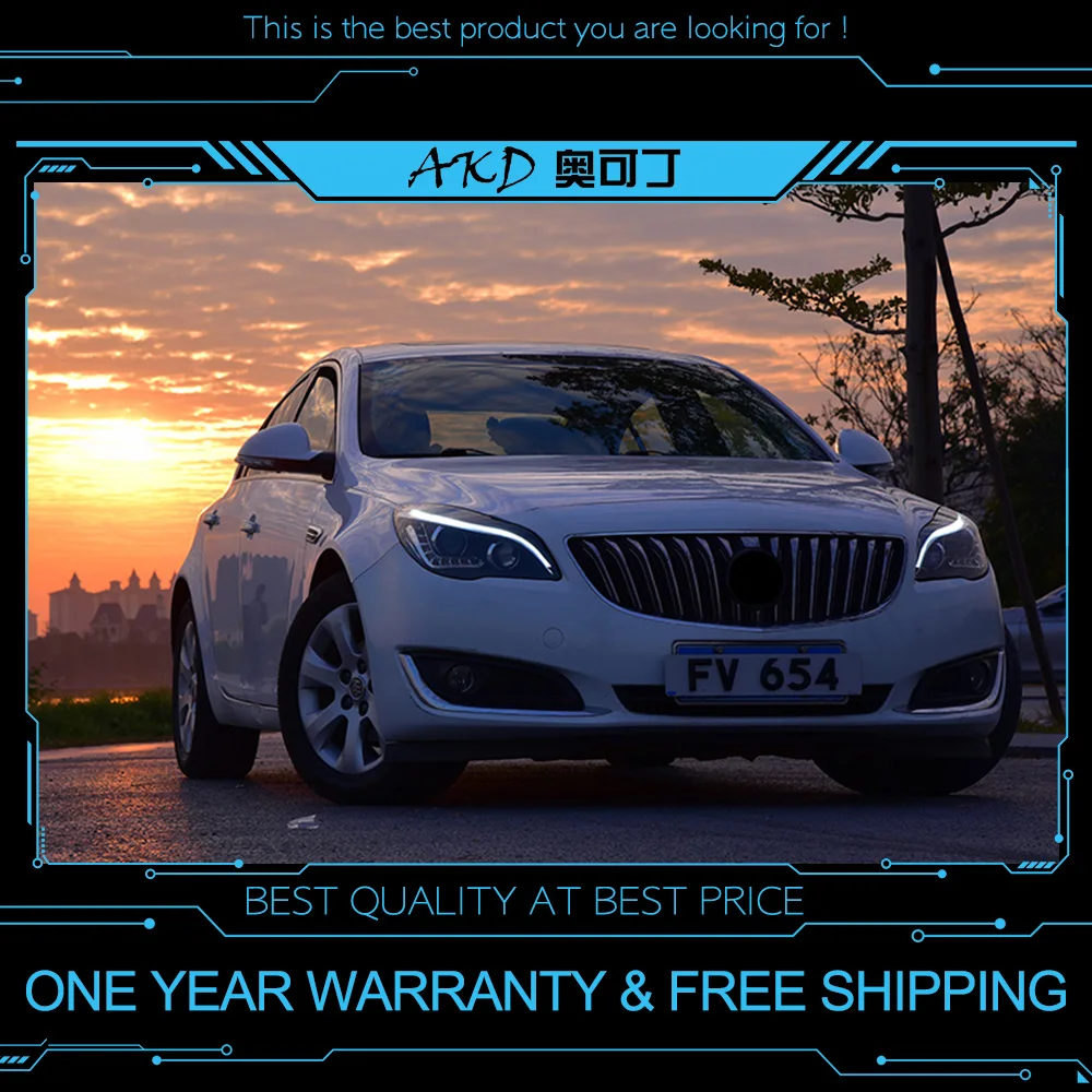 AKD тюнинг автомобильных фар для Buick Opel Regal 2014 2015 светодиодные фары DRL ходовые огни Bi