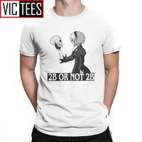nier automata t shirts 2b or not 2b men t shirts funny cotton short sleeved tees o neck plus size tops