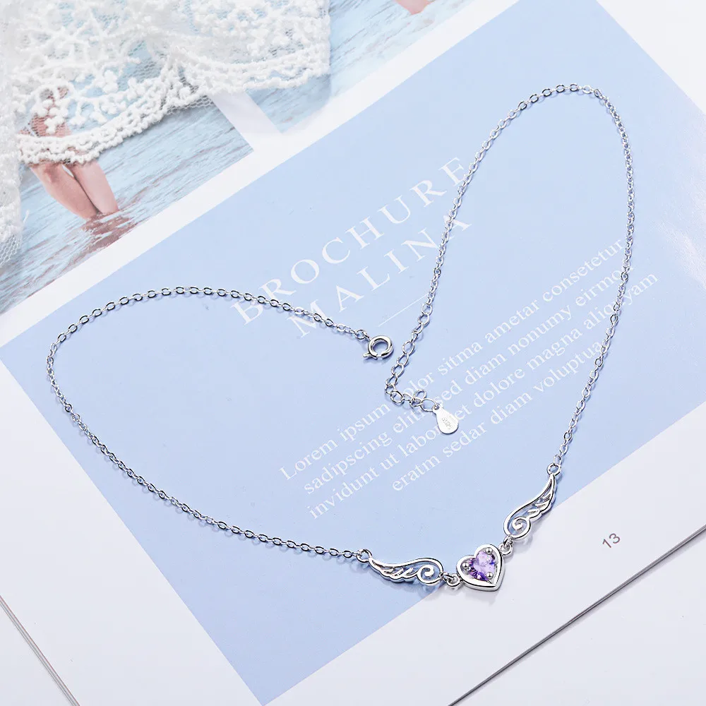 SHDEDE 925 Silver Love Heart Pendant Necklaces Women Wedding Party Jewelry Gifts Embellished With Crystals From Austrian -X367 |