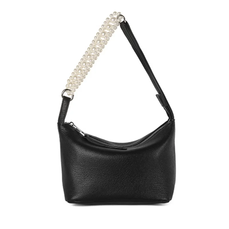 

2021 New 100% Genuine Sheepskin Leather Shoulder Bag for Women Ladies Girls Fashion Simple Pearl Small Square Messenger Handbag