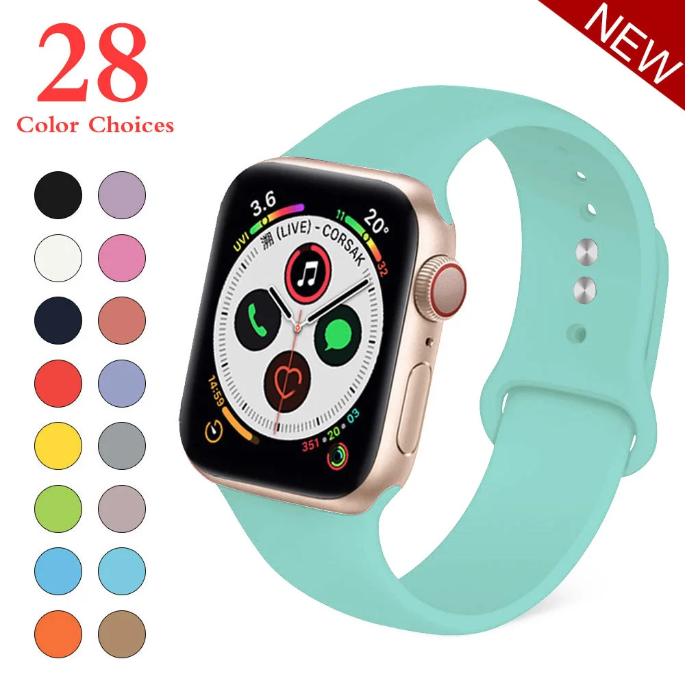 Спортивный мягкий силиконовый сменный ремешок 38 мм от mu sen для Apple Watch версии 1, 2, ремешок 42 мм на запястье, ремешок для iWatch Sport - Цвет ремешка: Blue sea