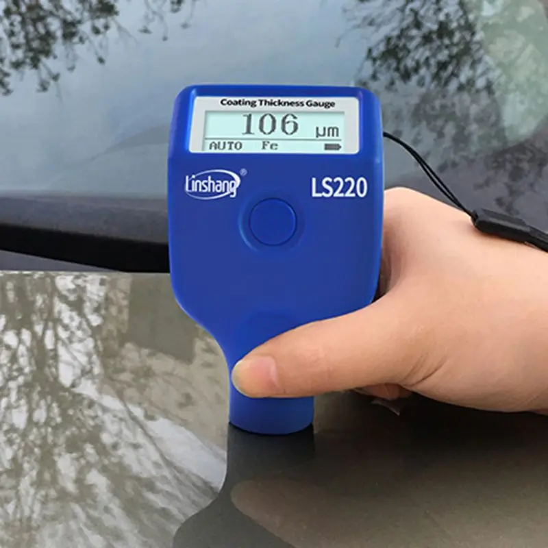 Тестер толщины покрытия краски 0-2000 мкм 0,1 мкм Fe NFe датчик LS220 для авто автомобиля g6ka