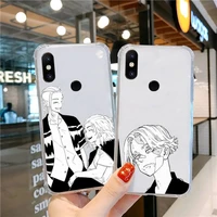 tokyo revengers japan anime phone case transparent for xiaomi redmi note k 7 6 40 9 6 5 10 11 a t se pro lite ultra