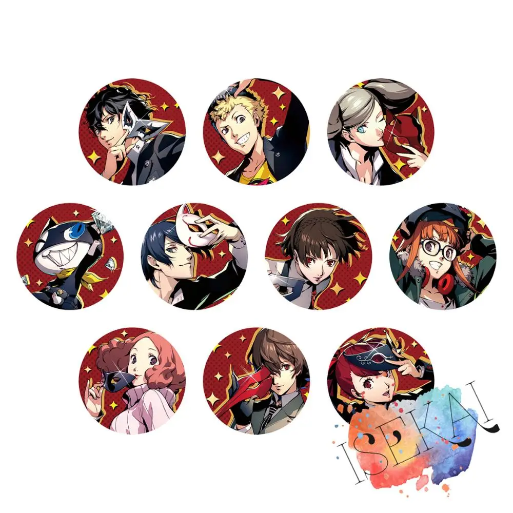 Персонаж 5 значок аниме P5 Goro Akechi Joker Ryuji Sakamoto Anne Morgana Yusuke Makoto с маской металлический значок брошь на булавке
