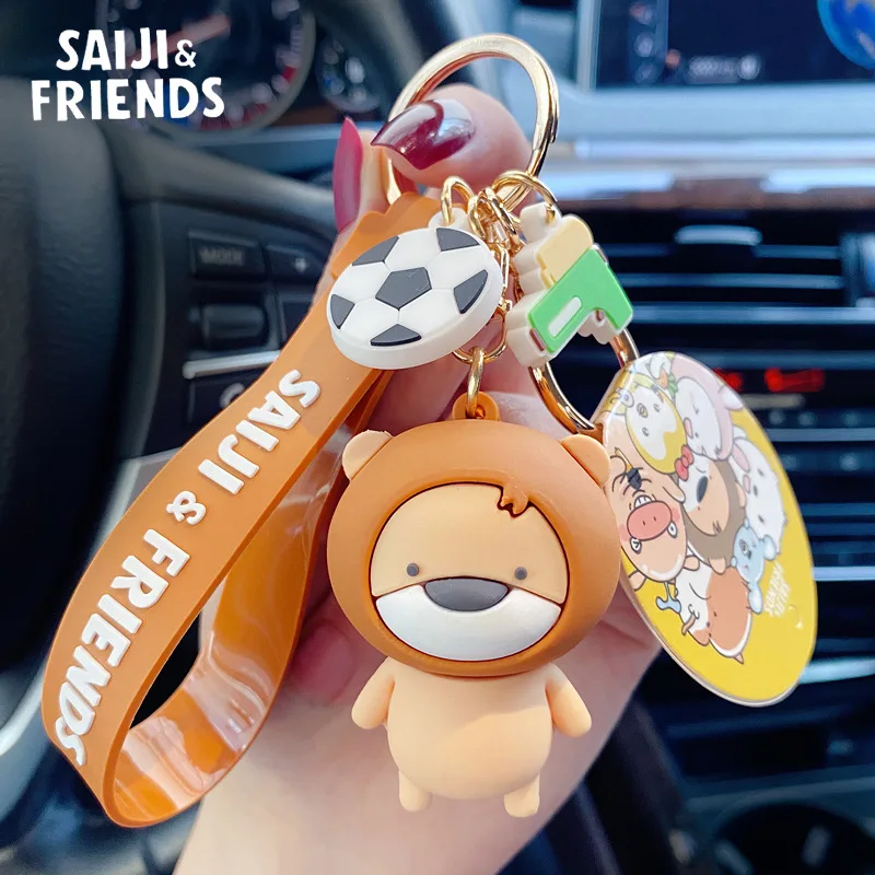 

Cute Cartoon Animal Key Ring Student Backpack Pendant Car Seat Keychains Give Friend a Key Chain Christmas Birthday