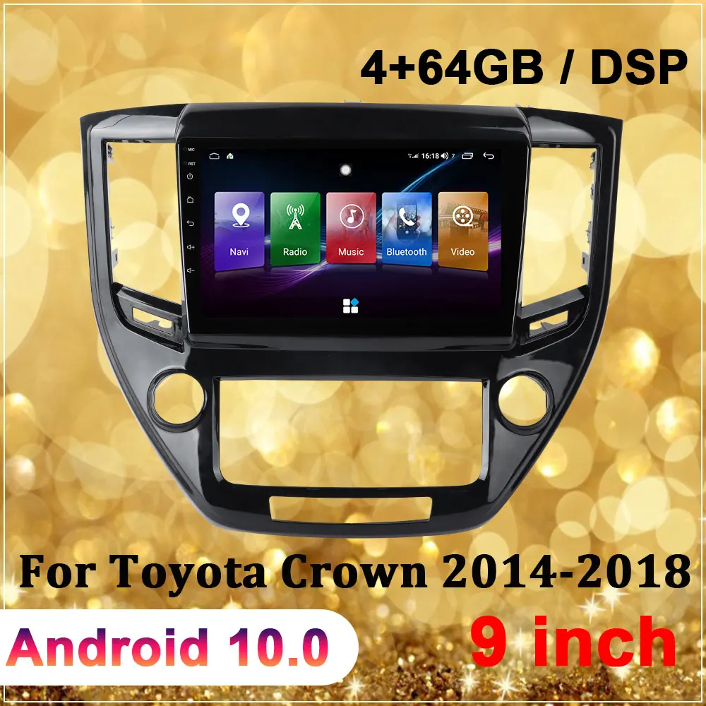 

Автомобильный навигатор для Toyota Crown 2014-2018 9 дюймов Android 10 HD сенсорный экран Видео Стерео Аудио мультимедийный плеер GPS навигация