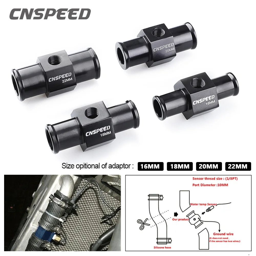 Cnpseed 1/8 Npt адаптер для шланга датчик температуры воды черный измеритель радиатор 16