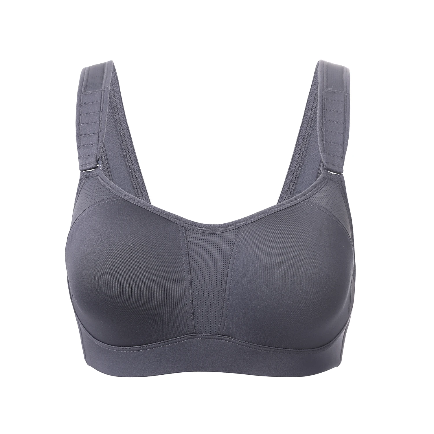 Stone Gray03 SYROKAN женский ударопрочный спортивный бюстгальтер на косточках с подкладкой размера плюс - Цвет: Stone Gray03
