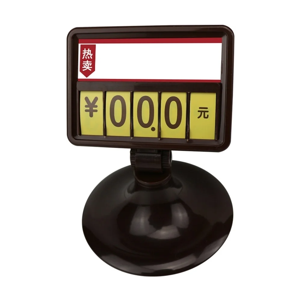 

Abs Label Frame Supermarket Fruit Vegetable Flip Display Stand Black /brown Price Sign Pricing Board