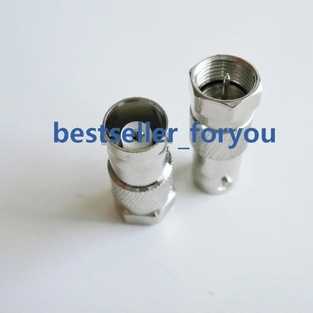 1 х Латунный разъем BNC гнездовой на штекер F прямой радиочастотный соединитель