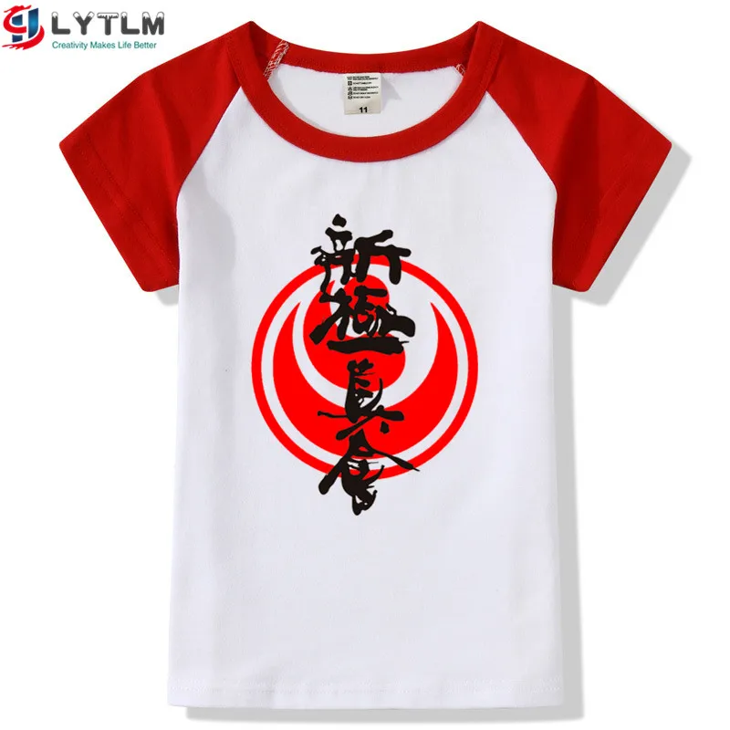 LYTLM каратэ футболка Дети каратэ сетокан футболки Kyokushin Karate футболки для мальчиков, спортивная одежда, малыши, Маленькие Мальчики Топы И Футболки Для Девочек - Цвет: DX Raglan Red