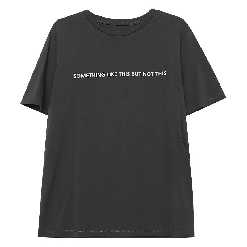 Short Sleeve Slogan Tee Shirt Women Crew Neck Cotton T-Shirts Brief | Женская одежда