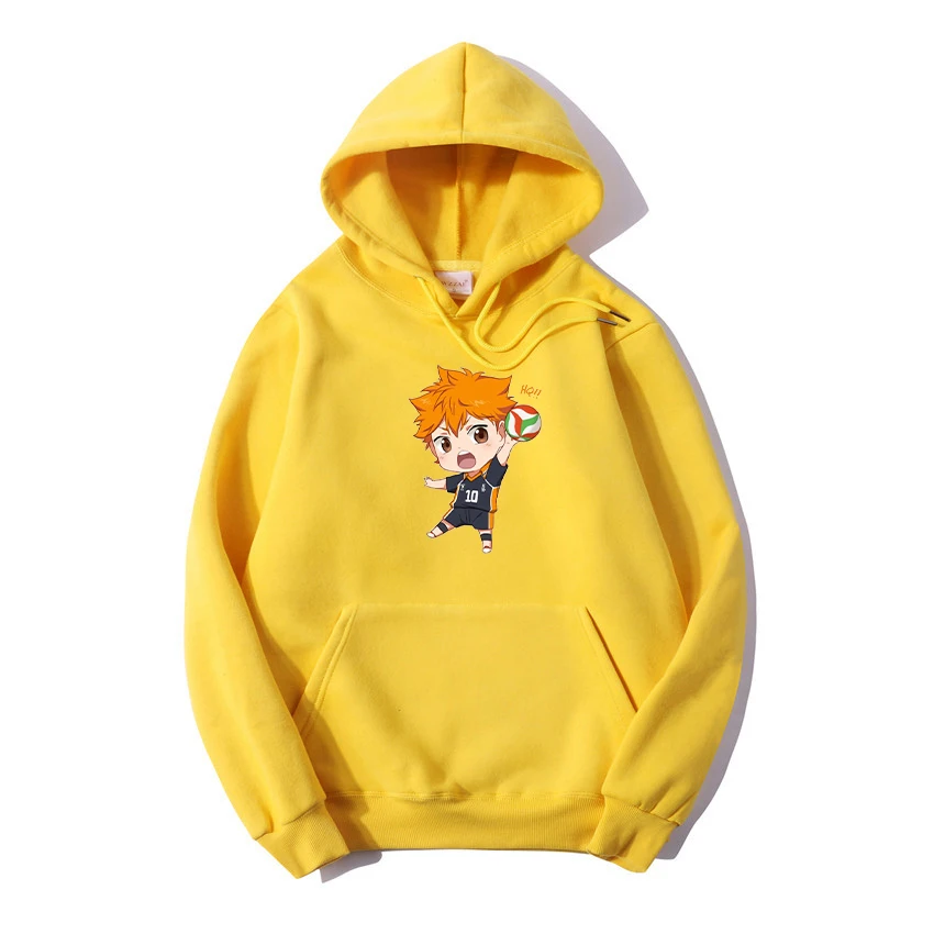 

Women Volleyball Manga Haikyuu hoodie Harajuku kawaii pullover sweatshirt cartoon print anime aesthetic hoodie streetwear top