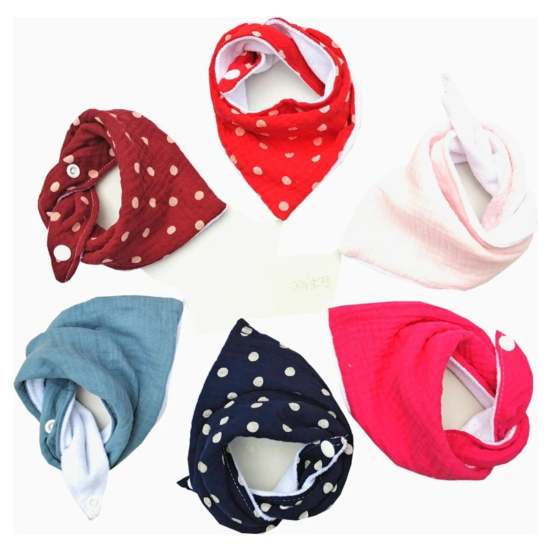 Baby Feeding Bibs Soft Gauze Saliva Towel Toddler Triangle Scarf Newborn Burp Cloth Gifts
