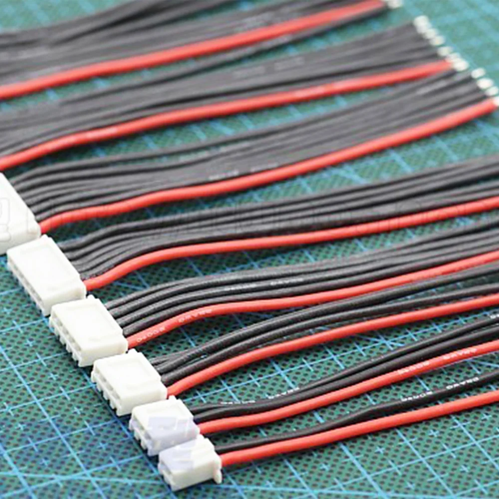 

10PCS DIY Accessory 1S 2S 3S 4S 5S 6S 7S 8S RC Drone Helicopter Lipo Battery Balance Charger Cable 22AWG Silicone Line Connector