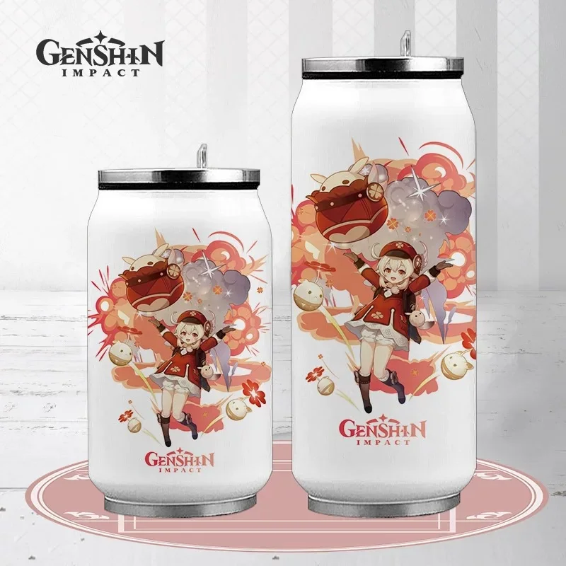 

Вакуумная чашка для аниме-игр Genshin Impact Klee Cosplay 304, вакуумная фляжка из нержавеющей стали, кофейная кружка в форме колы, емкость для воды с соск...