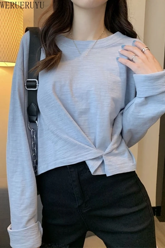 

WERUERUYU 2020 Spring Autumn New Lazy Oversize Women's Pullover Korean Loose Versatile Bottoming Shirt Big Sweater