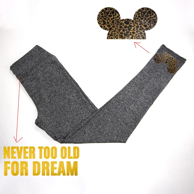 Женские леопардовые штаны для йоги спортивные Леггинсы с Микки-Маусом бега и