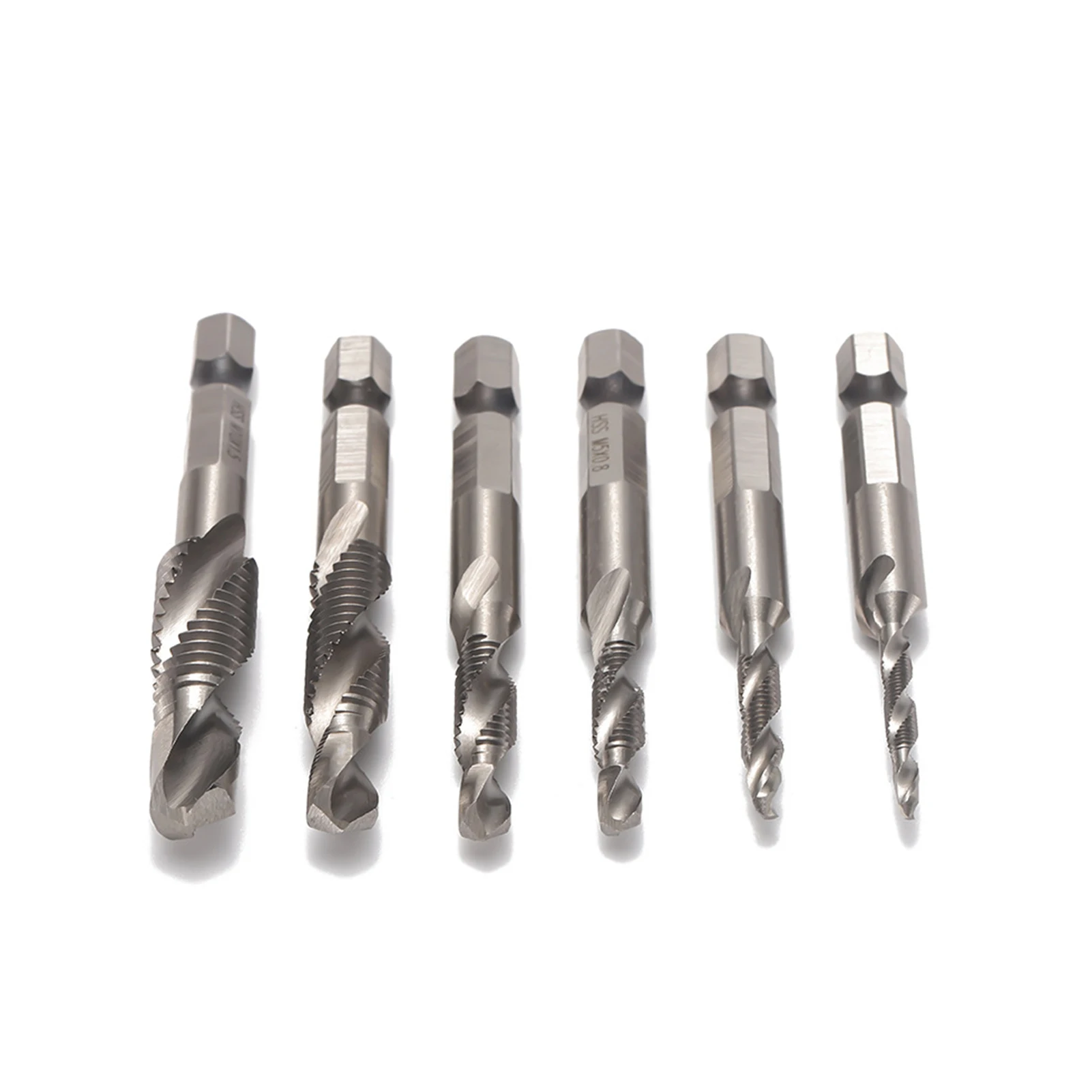 

Thread Tap Drill Bits Multifunctional High Speed Steel Bit Hole Tool Suitable for Wood Aluminum Iron FBS889
