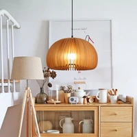 gy retro japanese style nordic wooden pendant lights vintage dining room and study room bedroom apple pendant lamp