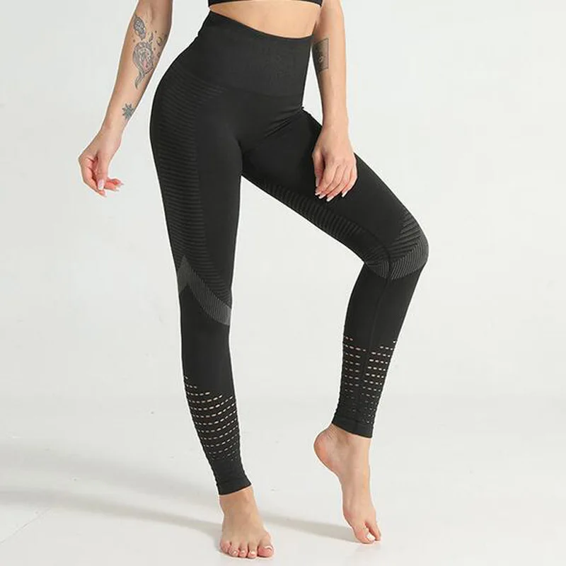 

Sexy Push Up Yoga Pants Women Hollow Leggings Fitness High Waist Yoga Workout Running Tight-fitting Hip-lifting Yoga Pants