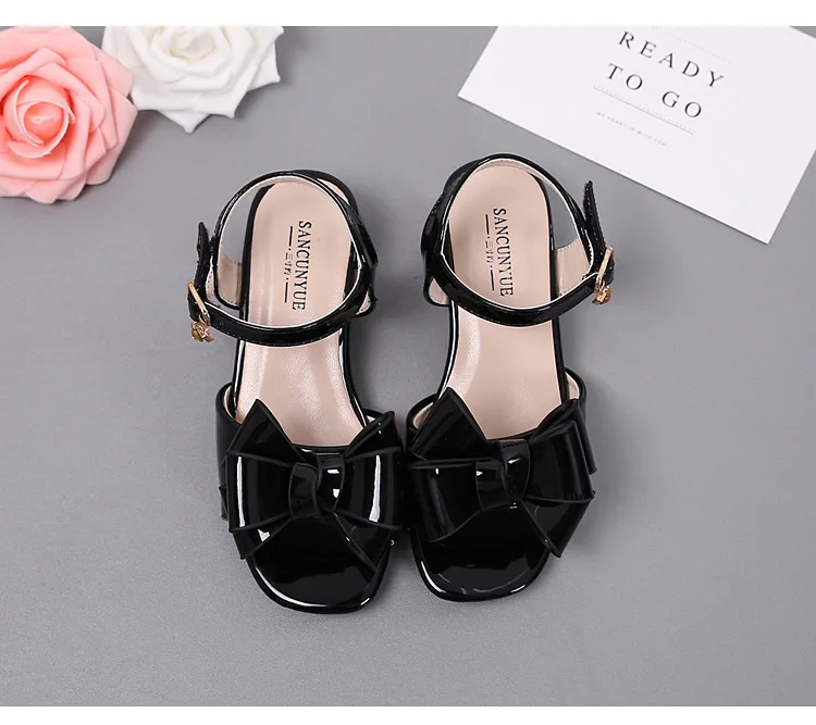 

2020 Spring-Summer New Style Kids Girls Sandals High Heel Anti-Slip Children's Shoes Korean-style 26-37 Code
