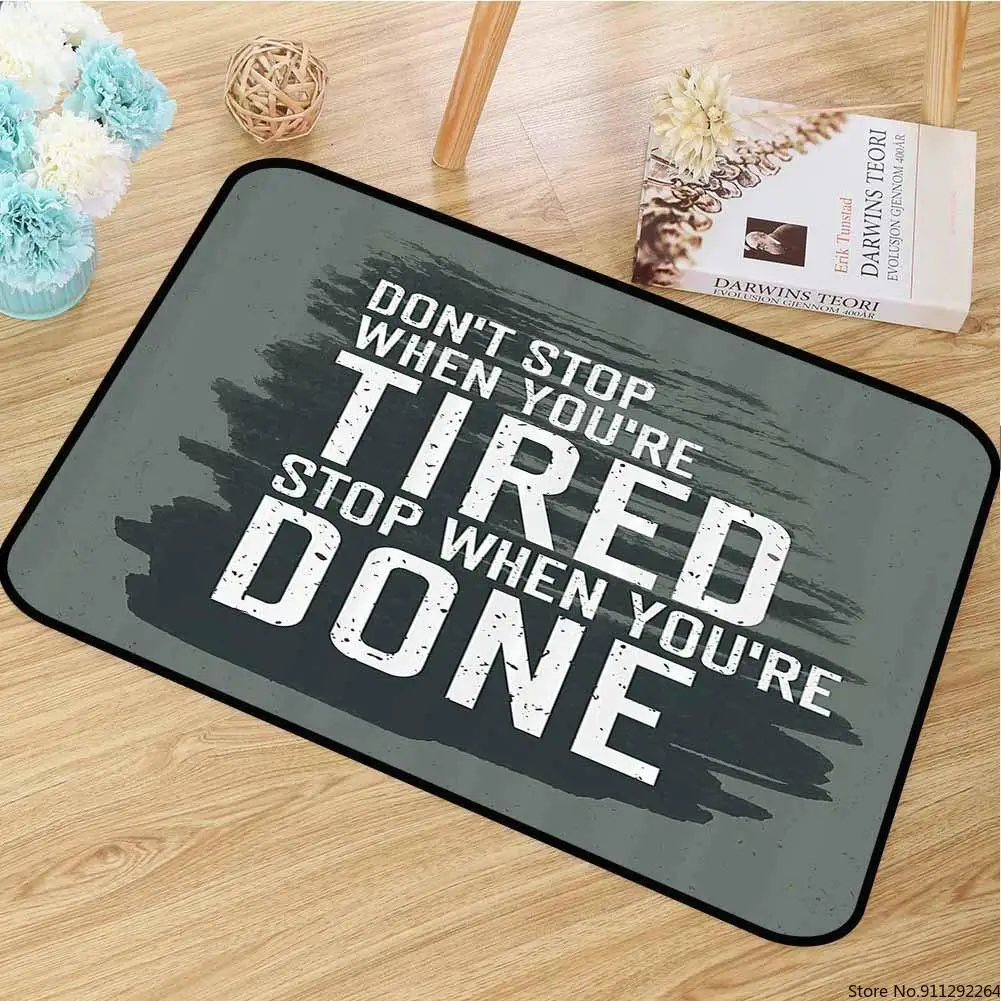 Легкий дверной коврик для фитнеса не скользит к мотивирующей цитате вдохновляет