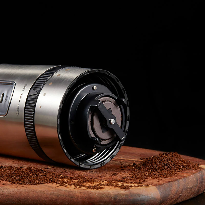 安い 電気コーヒーグラインダーミニステンレス鋼ハンドマニュアル手作りコーヒー豆穀物ナットスパイスグラインダーキッチンツールグラインダー