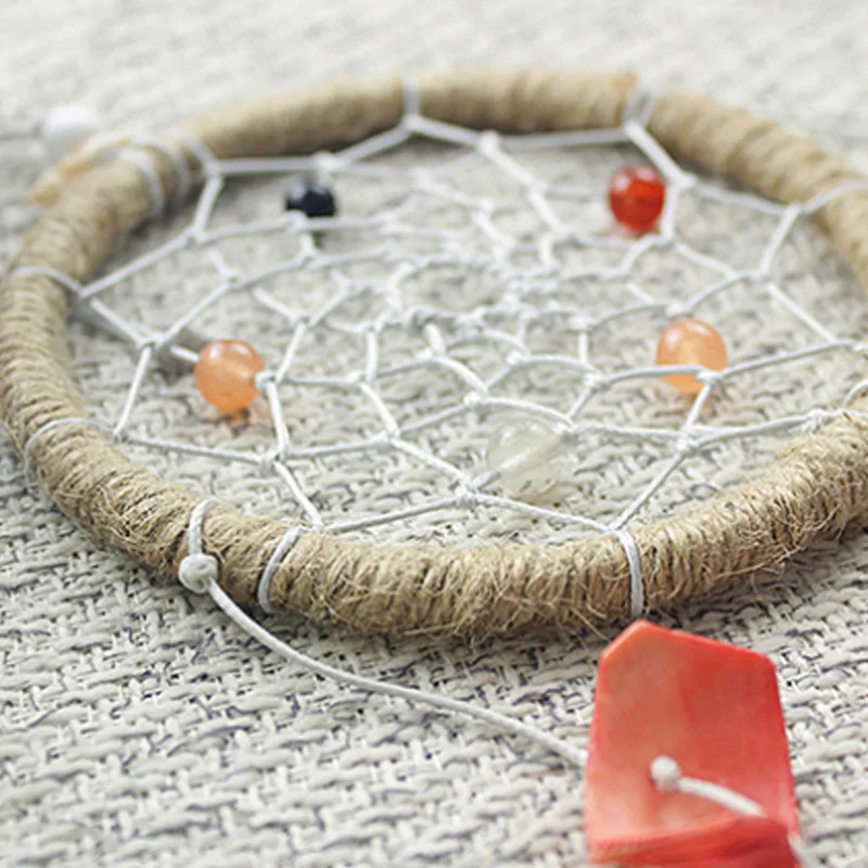 Деревенский стиль ракушка перо ручной работы Тканые Ловец снов креативные