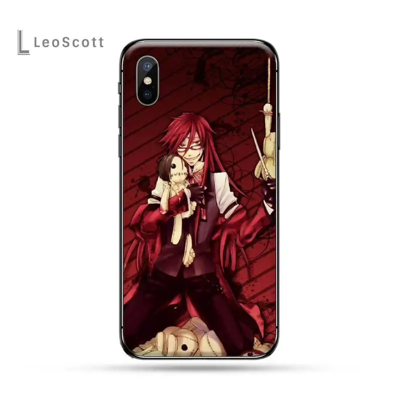 

Kuroshitsuji Black Butler Grell Sutcliff Phone Case for iPhone 11 12 pro XS MAX 8 7 6 6S Plus X 5S SE 2020 XR luxury shell