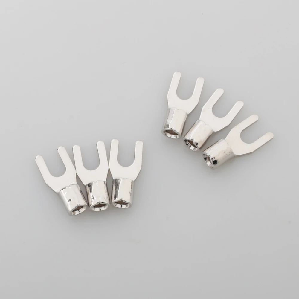 VIBORG VP201 Pure Copper Rhodium plated High-end Power Connector for Y Lug terminal 6pcs/set