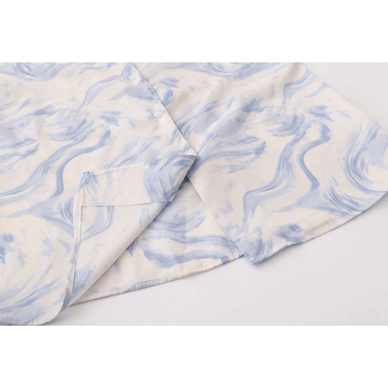 

2021 Summer New Vintage Oil Paint Print Loose Blouses Women Korean Style Tide Cardigan Shirt Female Casual Streetwear Blusas Top