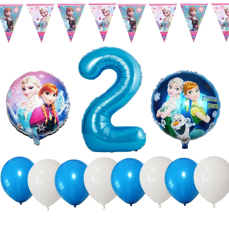 2 12 шт. Дисней Холодное сердце тема 1st Wish день рождения фольгированный шар детский душ вечерние украшения С Днем Рождения шар - Цвет: 2