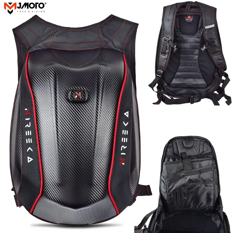 

New Motorcycle Hard Shell Helmet Backpack Carbon Fiber Large Capacity Motocross Suitcase Waterproof Biker Off-Road Luggage Bag