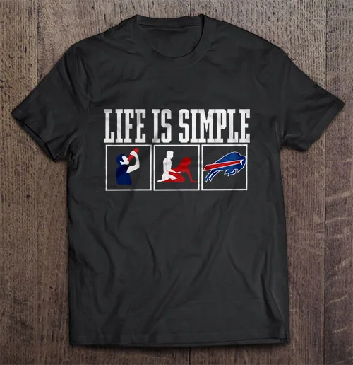 Футболка с принтом Life Is Simple Drink Sex And Buffalo футбольные майки короткими рукавами и