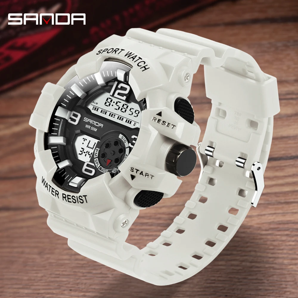 Сандалии Топ Роскошные спортивные Для мужчин s часы аналогово цифровые военные