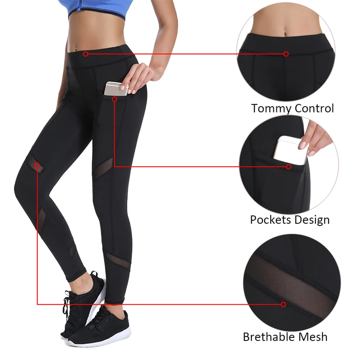 Женские повседневные леггинсы для фитнеса однотонные с высокой талией женские