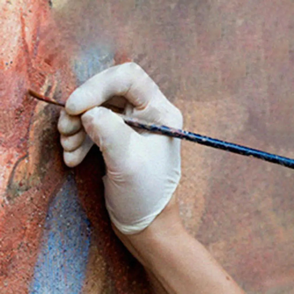 Одноразовые нитриловые перчатки 100 белых пищевых защитных перчаток |