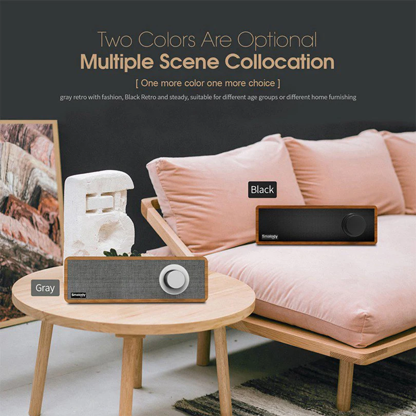 Деревянный bluetooth динамик сабвуфер беспроводной s Портативный мини ретро Саундбар