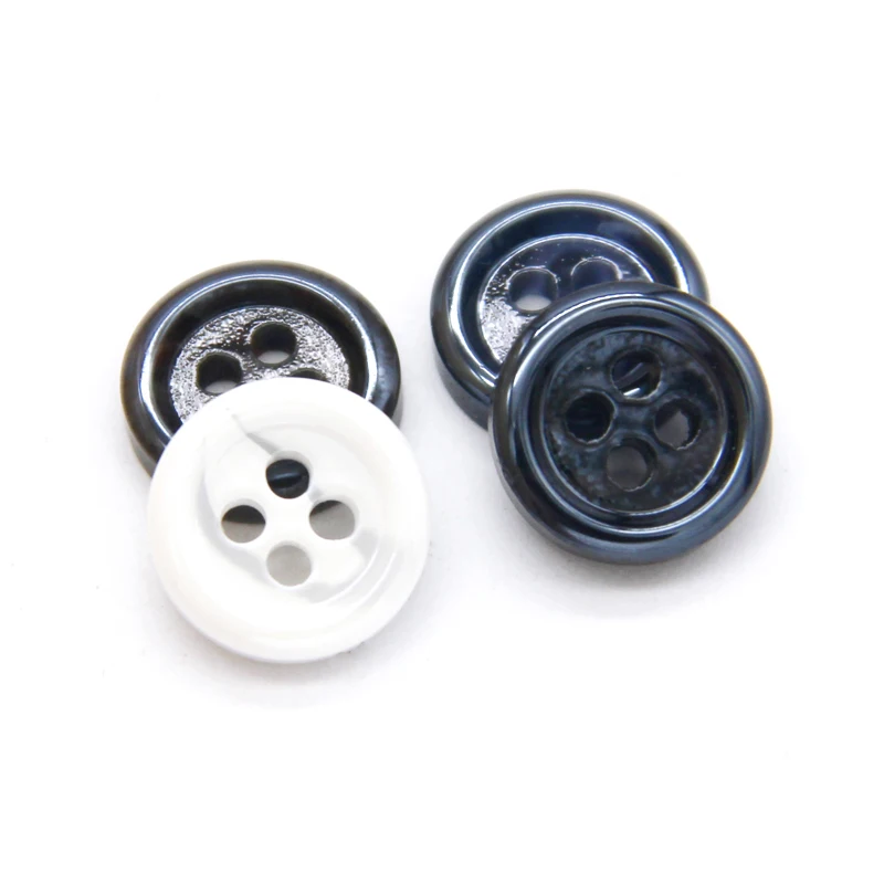 Круглая полимерная рубашка HENGC с узором декоративные пуговицы для одежды рукава